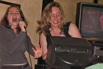 Singing karaoke in Japan