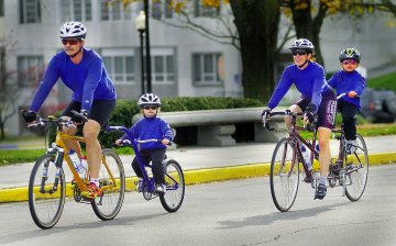 Family biking trip