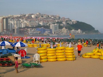 Busy Haeundae Beach, Busan