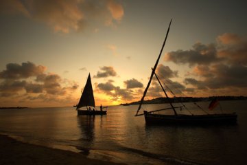 Sunset, Manda Beach, Kenya