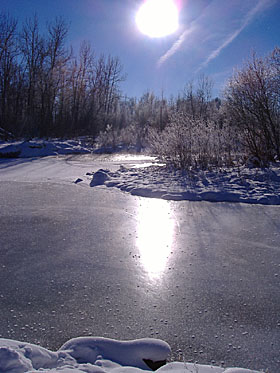 Frozen river