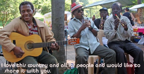 Pennywhistle band at Saturday Fleamarket in Durban, South Africa.