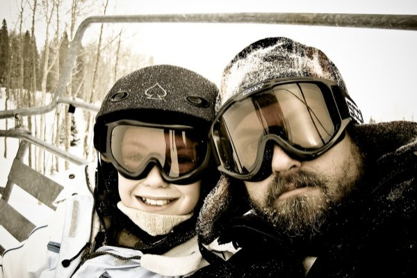 Happiness on the chairlift