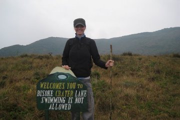 Mt. Bisoke crater lake, Rwanda