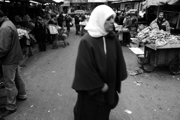 Woman in Ramallah market