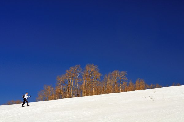 Skiing uphill