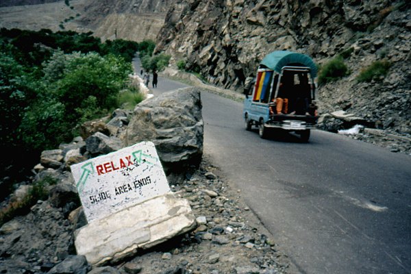 Slide area, Karakoram Highway