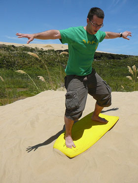 Dune surfing