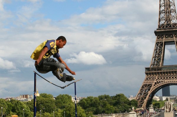 Rollerblades and the Eiffel Tower