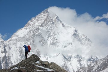 K2 in the background