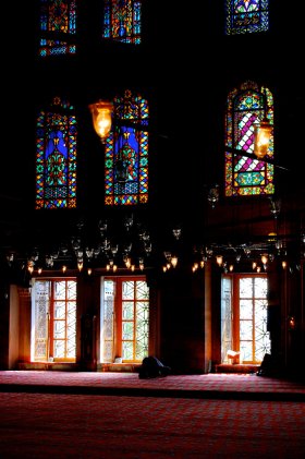 Worshiper in the Blue Mosque