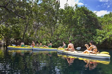 kayaking around
