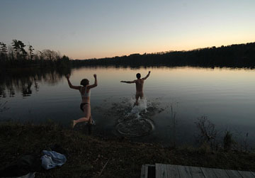 skinny dipping
