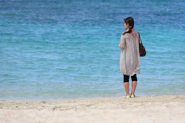 At the beach, Okinawa