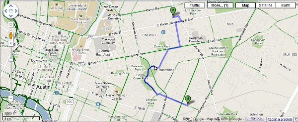 Google Maps Biking screenshot