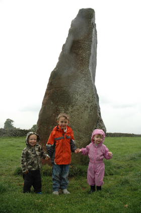 Kids and Long Meg, Cumbria