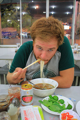 Eating pho