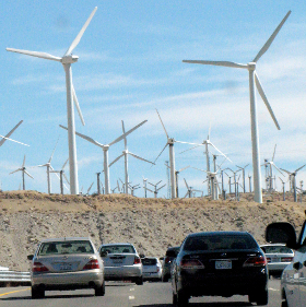 California wind turbines
