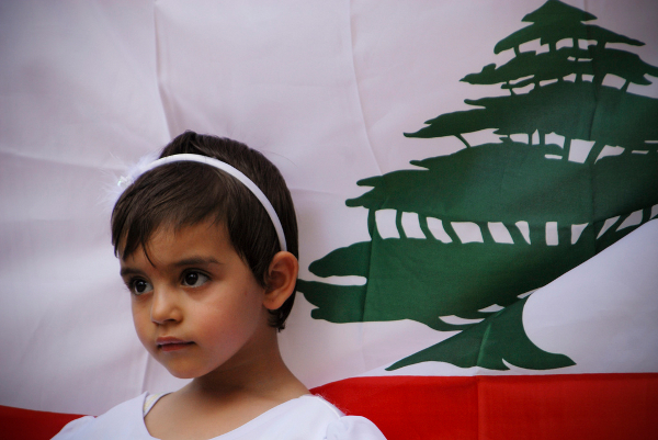 Child with flag