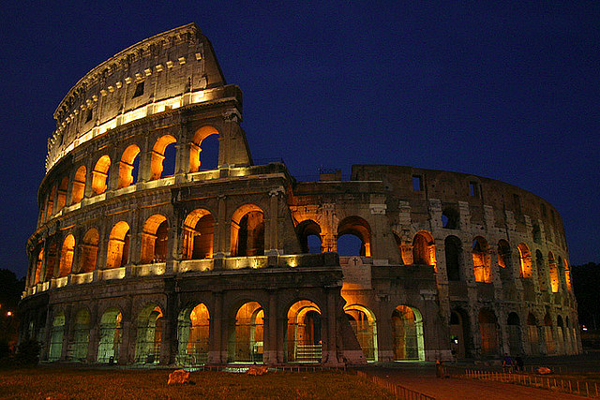 Colosseum at Night, Rome, Italy
