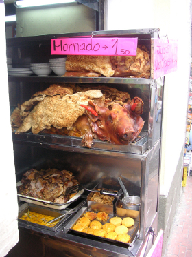 Pig's head, Quito