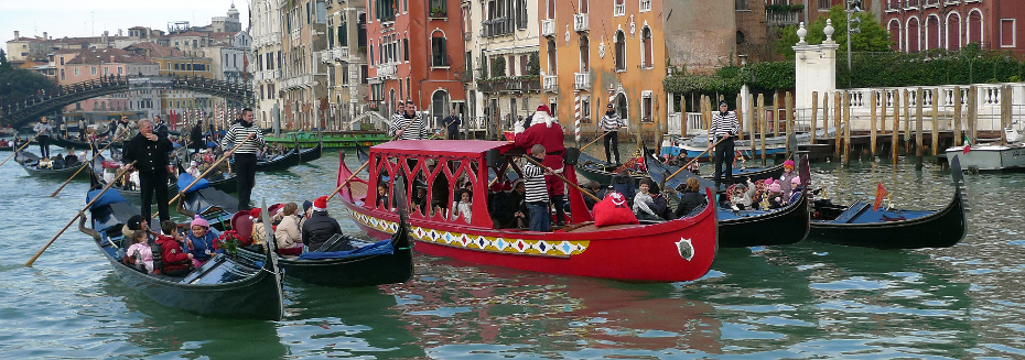 Santa in a gondola