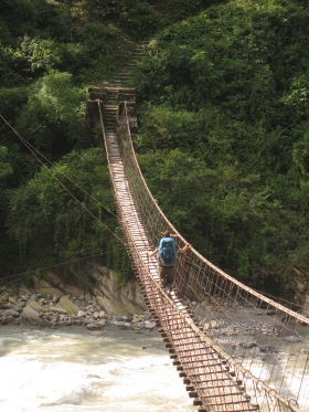 Suspension bridge, Nepal