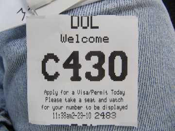 Immigration office queue