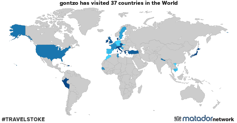 gontzo’s Travel Map