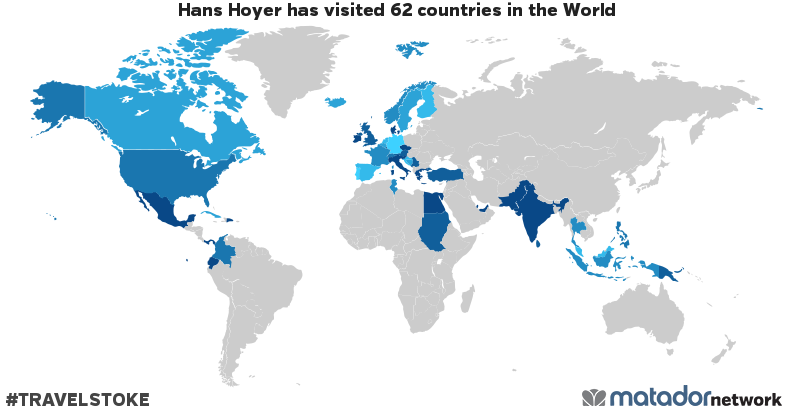 Hans Hoyer’s Travel Map