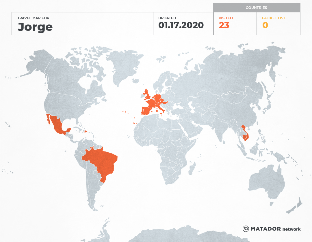 Jorge’s Travel Map