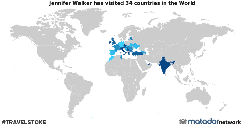 Jennifer Walker’s Travel Map