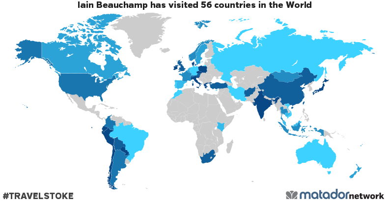 Iain Beauchamp’s Travel Map