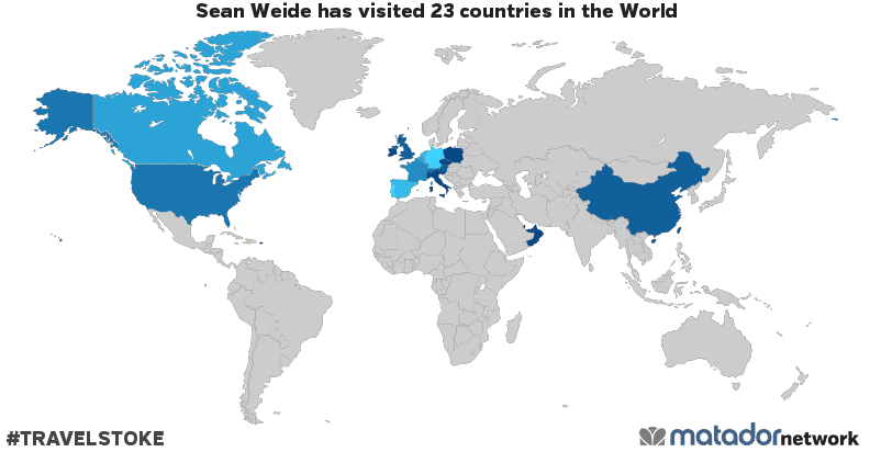 Sean Weide’s Travel Map
