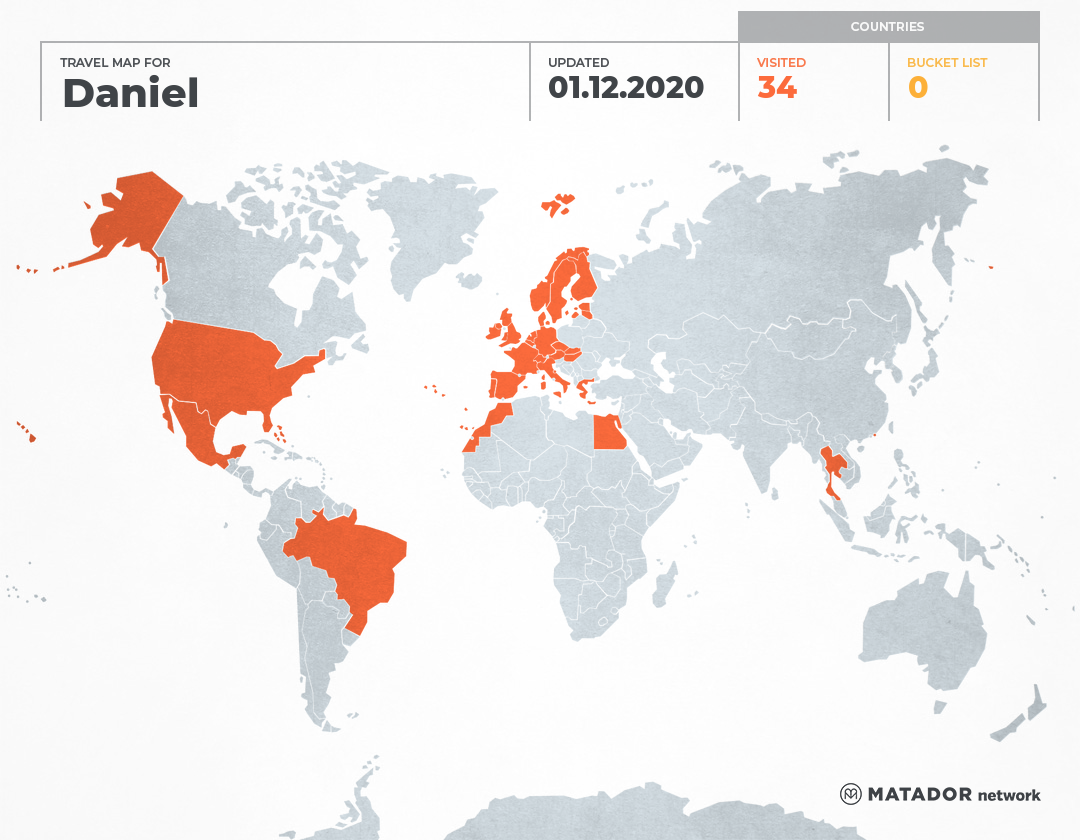 Daniel’s Travel Map