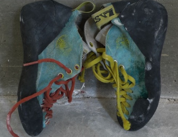 A salute to used climbing shoes 