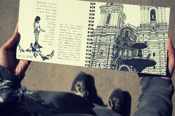 travel sketchbook journalling  alissa duke