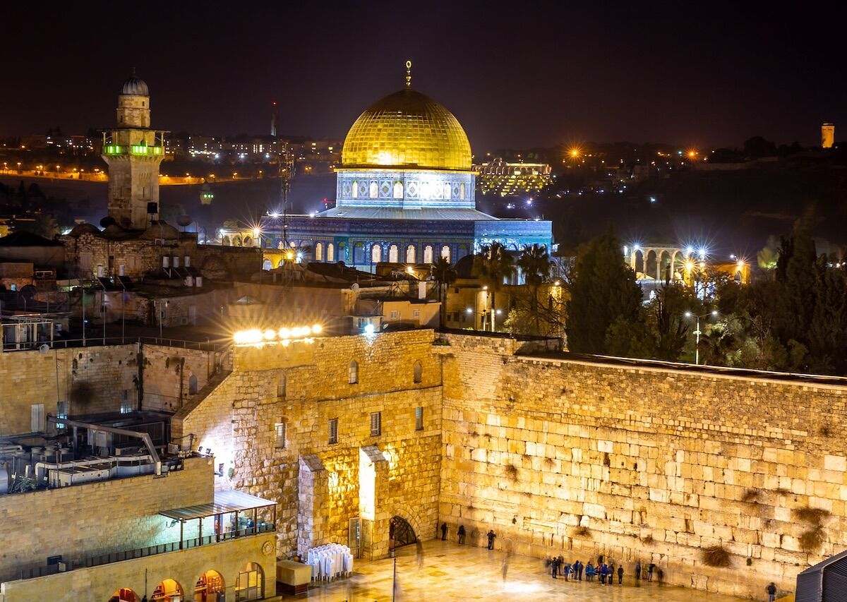 Jerusalem Skyline At Night