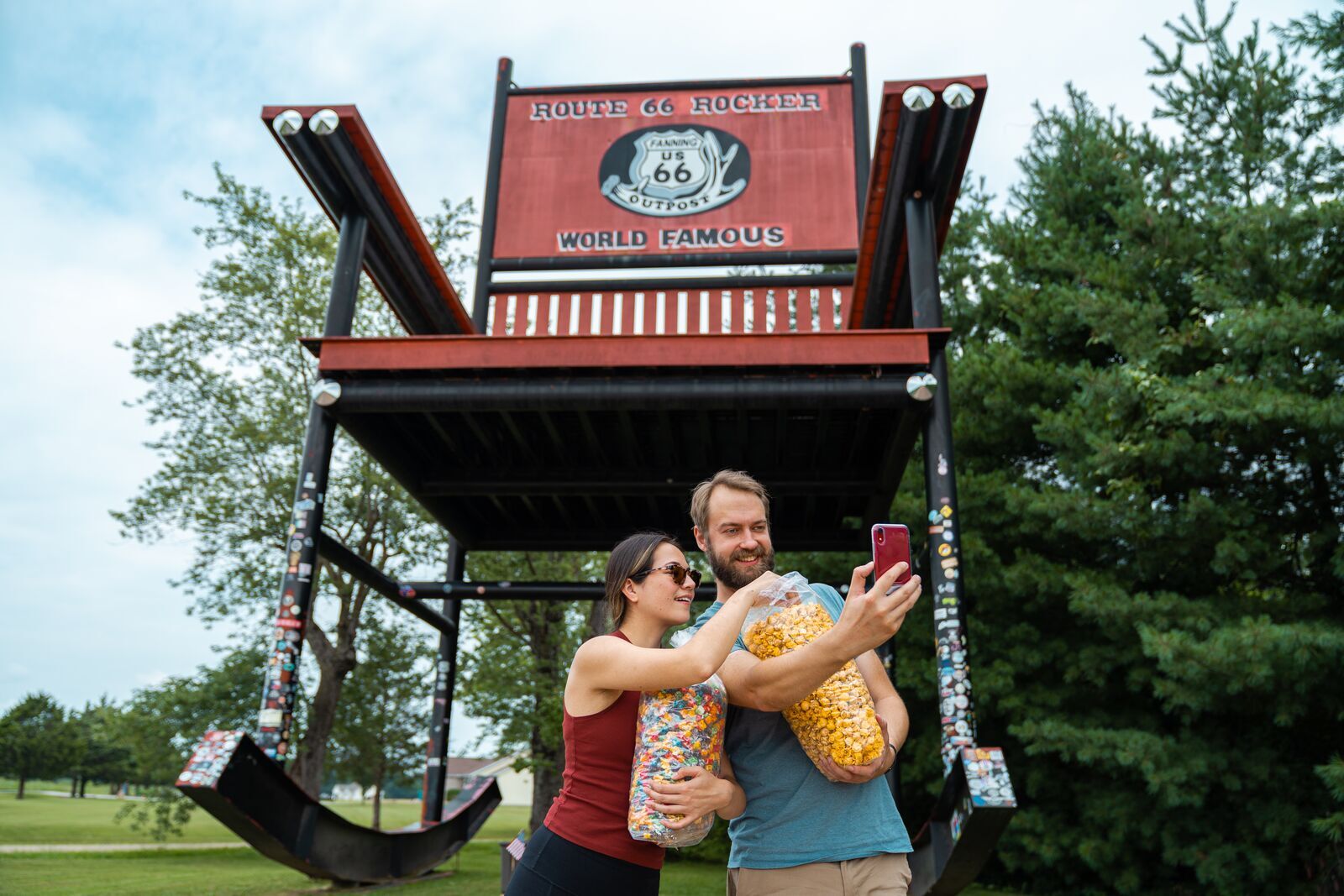 roadside attractions on route 66 missouri rocking chair