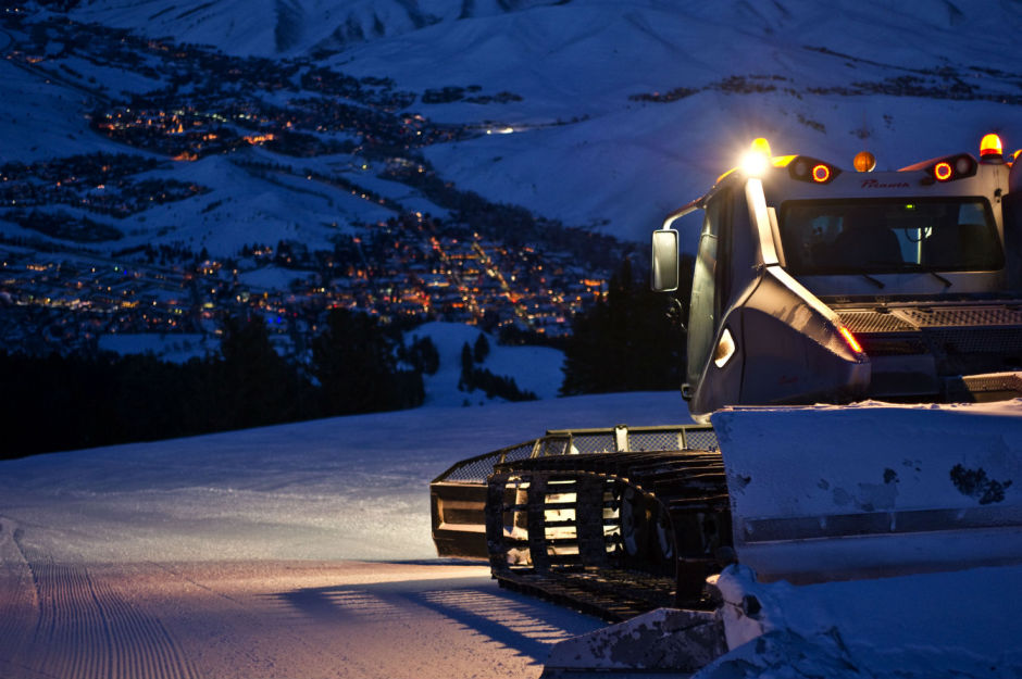 Snow Cat twilight Sun Valley