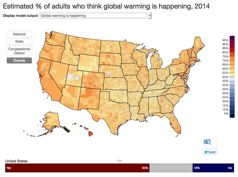 Yale Climate Opinion Map Maps Show How Clueless America Is About Climate Change