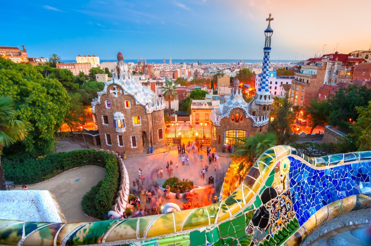 park guell in Barcelona Spain