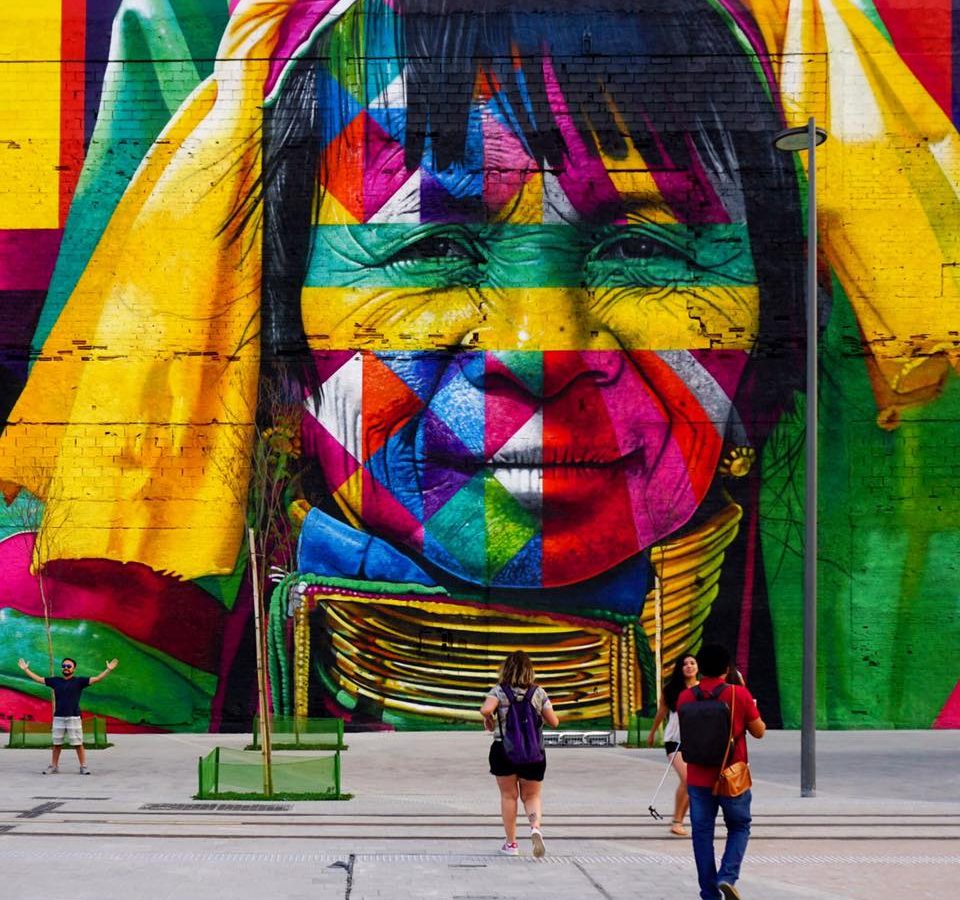 Watch A Brazilian Street Artist Created This Huge Mural Honoring Indigenous Communities From