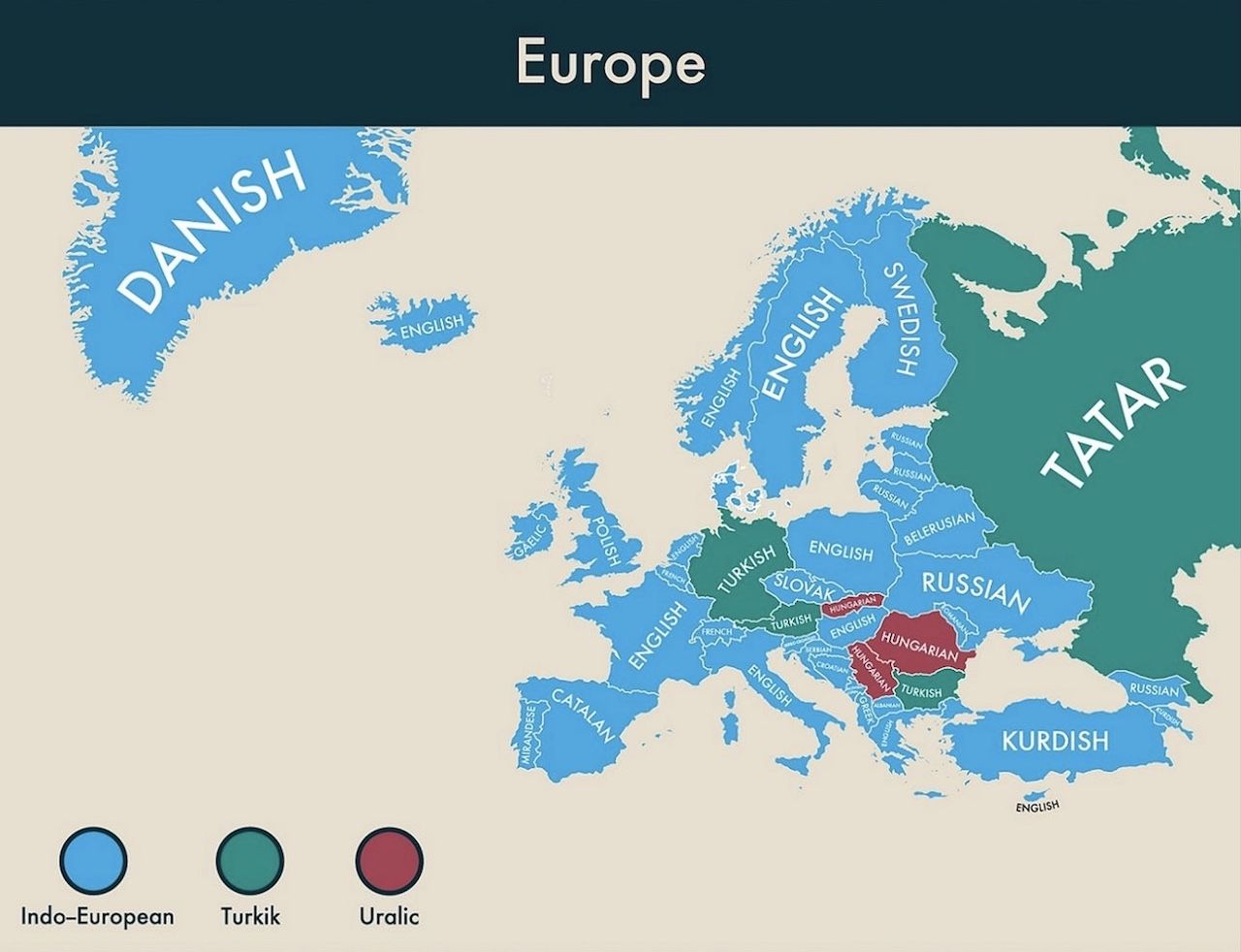 Europe most commonly spoken second language
