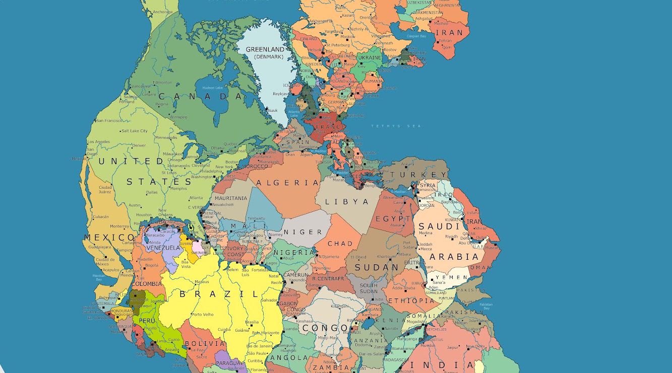 What Did Pangea The Ancient Supercontinent Really Looked Like   10. Pangea Politik Copie 