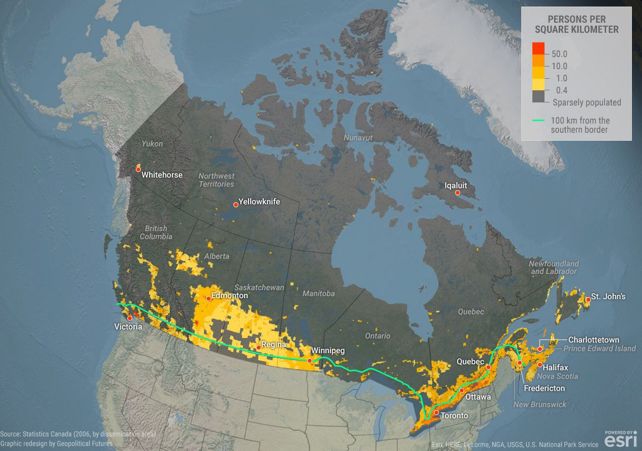 Canada population map