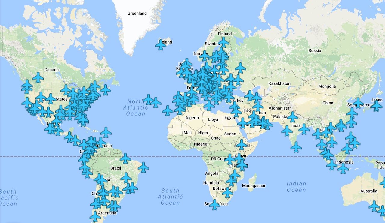 Check Out This Map to Know All the Wireless Passwords in Airports All ...