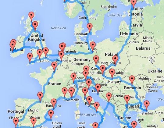 grand tour european road trip