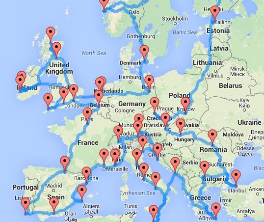 road trip europe planner