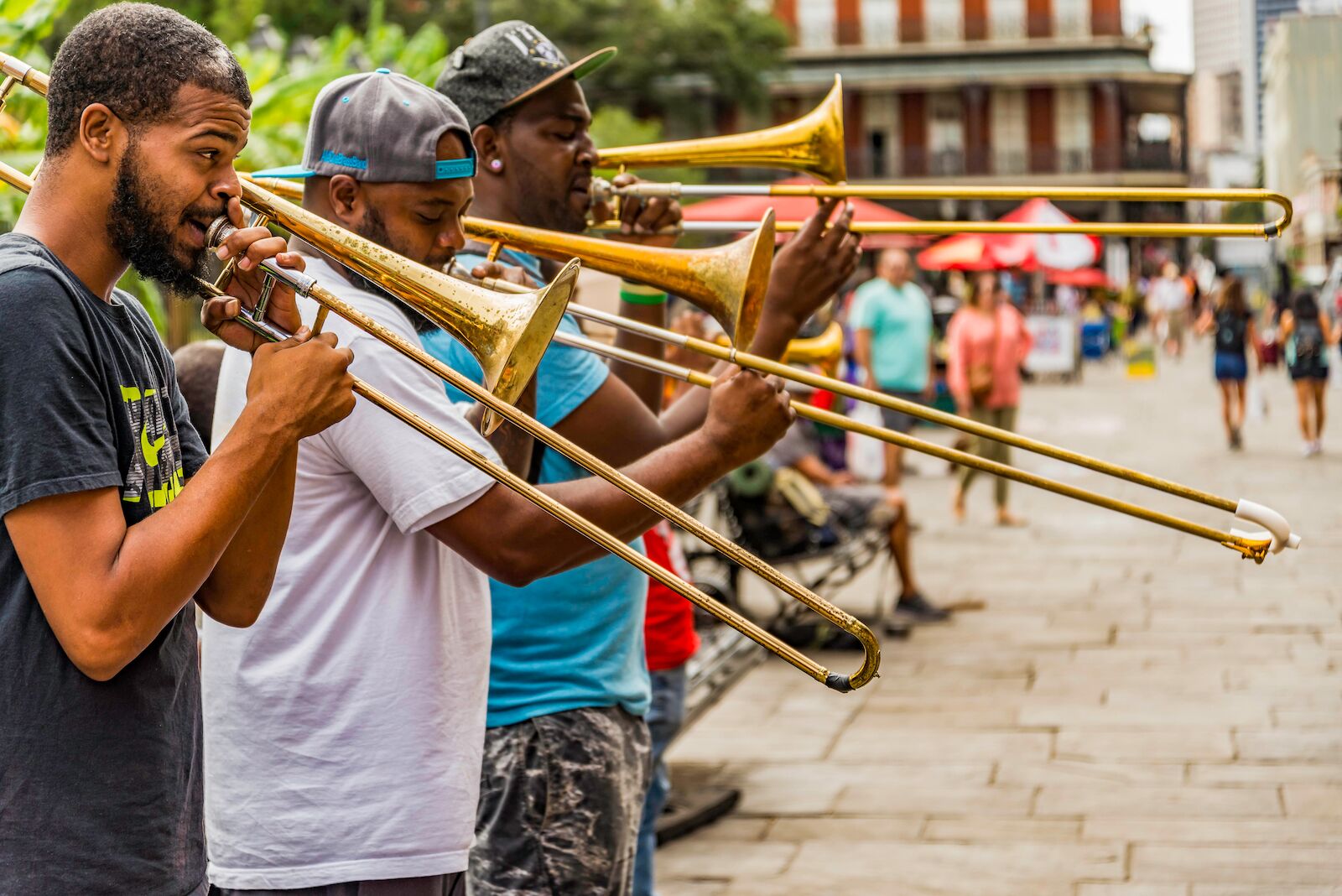 A group of street musician in downtown New Orleans, LA, USA
